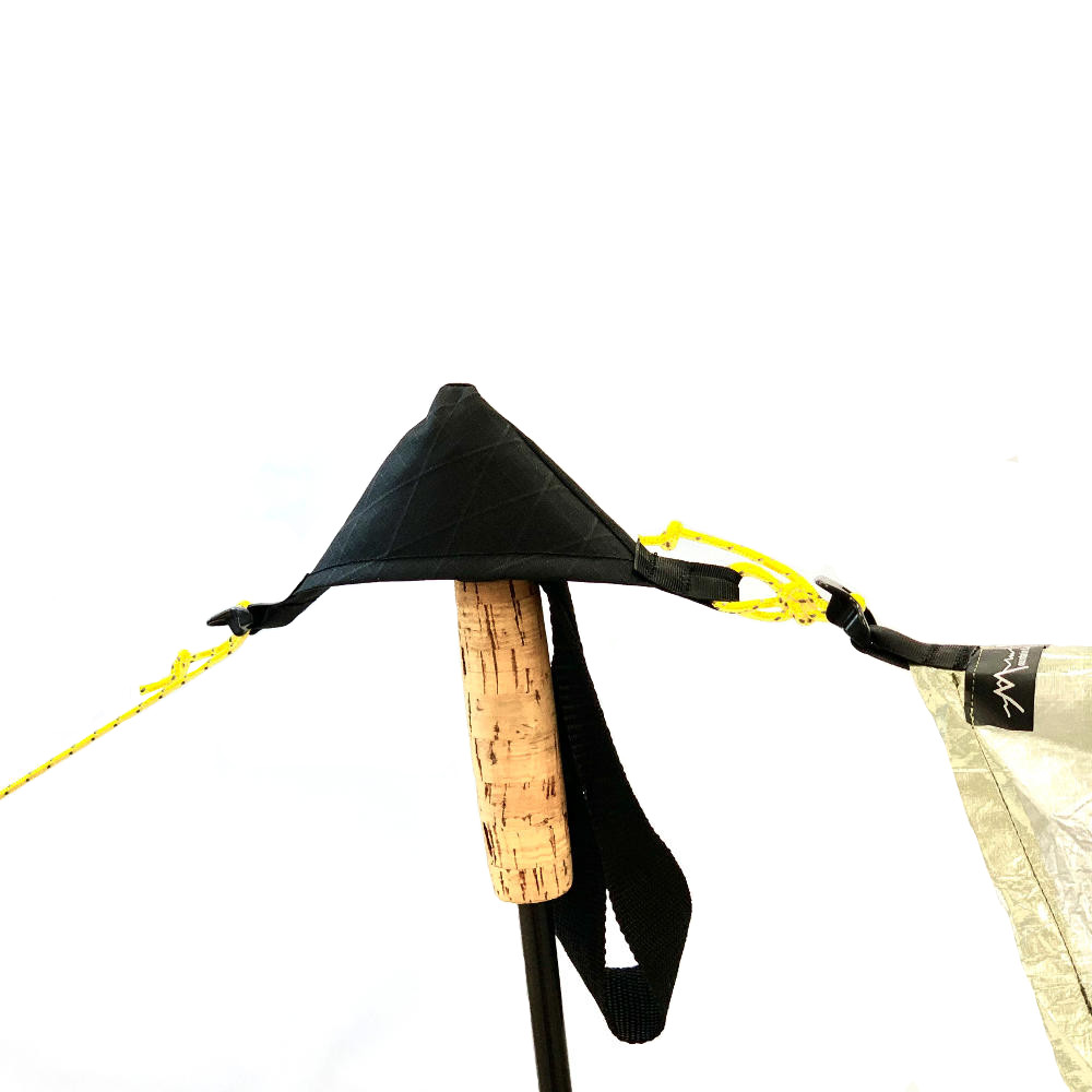 An MLD Tarp Pole Cup On a Trekking Pole