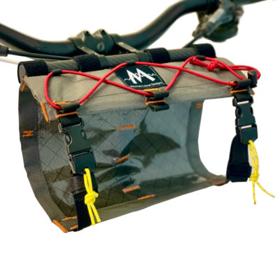 The Border Handlebar Harness System set up on bike handles